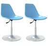 vidaXL Kääntyvät ruokatuolit 2 kpl sininen PP