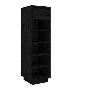 vidaXL Kenk&auml;kaappi musta 34x30x105 cm t&auml;ysi m&auml;nty
