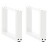 vidaXL Sohvap&ouml;yd&auml;n jalat U-muotoiset 2 kpl valkoinen 40x(30-31) cm ter&auml;s