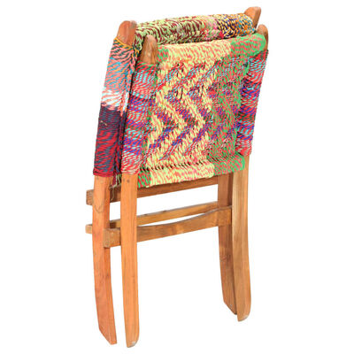 vidaXL Taittuva chindi-tuoli monivärinen kangas