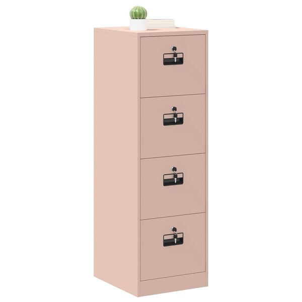 vidaXL Asiakirjakaappi laatikon kanssa 2 pcs Pinkki 44 x 50 x 106.5 cm