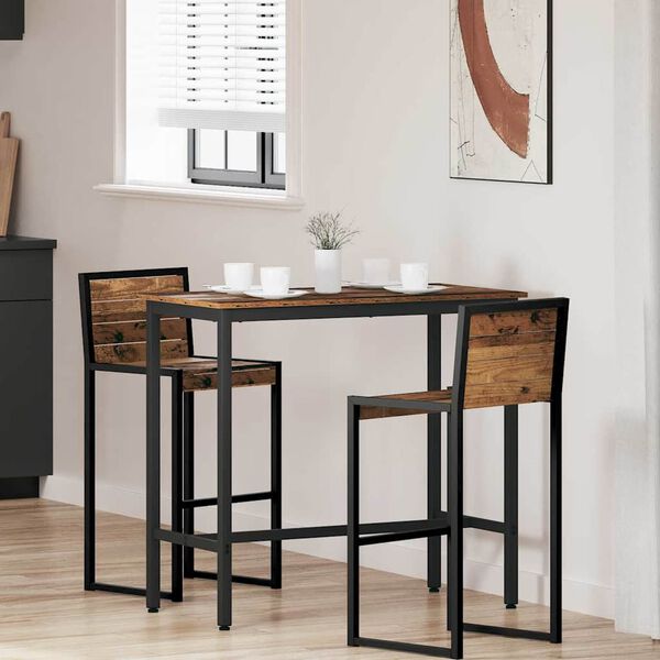 vidaXL P&ouml;yt&auml; Vanha puu 100 x 50 x 90,5 cm Kehitetty puu ja ter&auml;s