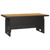 vidaXL Puutarhap&ouml;yt&auml; musta 100x50x43/63 cm akasiapuu ja polyrottinki