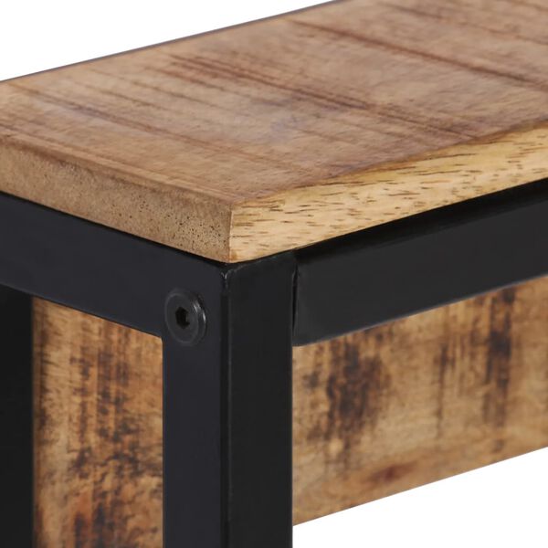 vidaXL Vaatenaulakko 87x10x27 cm t&auml;ysi karkea mangopuu