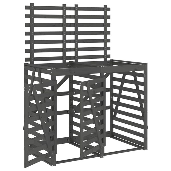 vidaXL Kahden roska-astian vaja harmaa t&auml;ysi m&auml;nty