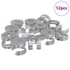 vidaXL Cam-lukkomutterit 12 pcs Hopea 12 x 10 mm Metalli