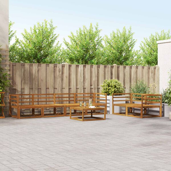 vidaXL Ulkosohvakokoelma 7 pcs Luonnollinen Tihe&auml; akasiapuu