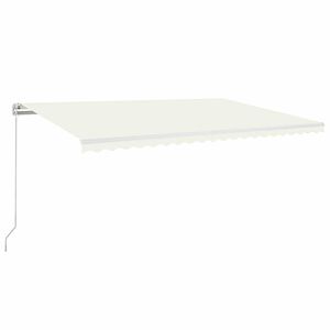vidaXL Sis&auml;&auml;nkelattava markiisi LEDill&auml; 500x300 cm kerma