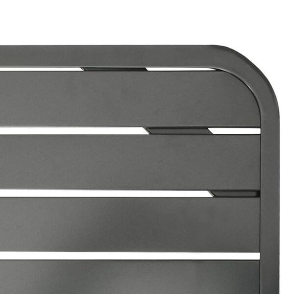 vidaXL Puutarhapöytä tummanharmaa 180x83x72 cm teräs