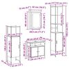 vidaXL Kylpyhuonekalustesetti ovella 4 pcs Sonoman tammi Tekninen puu