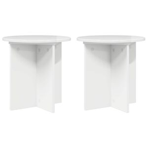 vidaXL Kasviteline 2 pcs Korkeakiiltoinen valkoinen 40 x 40 x 40 cm