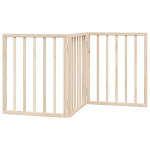 vidaXL Koiraportti kokoontaitettava 3 paneelia 150 cm poppelipuu