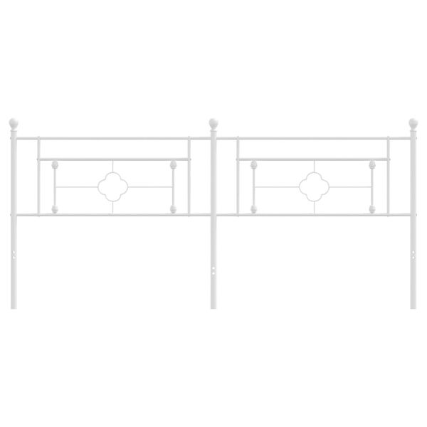 vidaXL Metallinen vaihtop&auml;&auml;ty valkoinen 200 cm