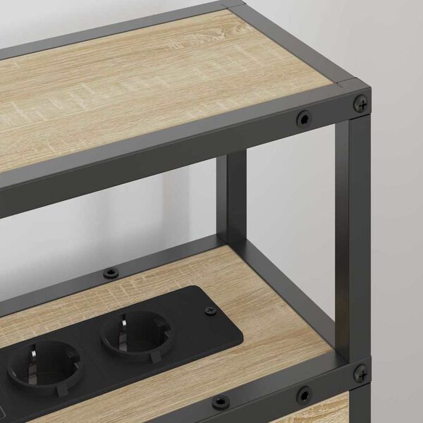 vidaXL Säilytyspääty hyllyllä päätyllä Sonoma tammi 90 cm Tekninen puu