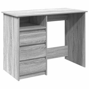 vidaXL Ty&ouml;p&ouml;yt&auml; harmaa Sonoma 102x50x75 cm tekninen puu