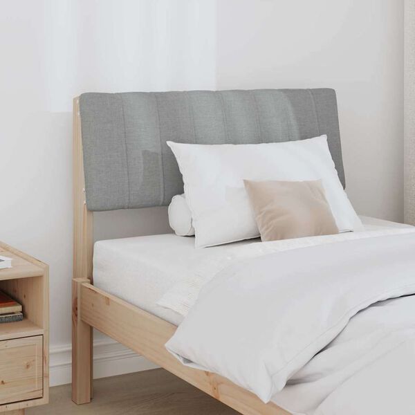 vidaXL Verhoiltu sängynpääty Vaaleanharmaa 75 cm Massiivinen mänty