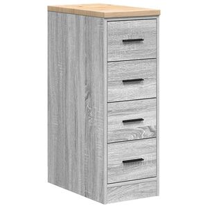 vidaXL Autotallin s&auml;ilytyskaappi harmaa sonoma 30x51x85 cm t&auml;ysi m&auml;nty