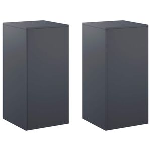 vidaXL Kasviteline 2 pcs Antrasiitti 40 x 40 x 80 cm Galvanoitu ter&auml;s