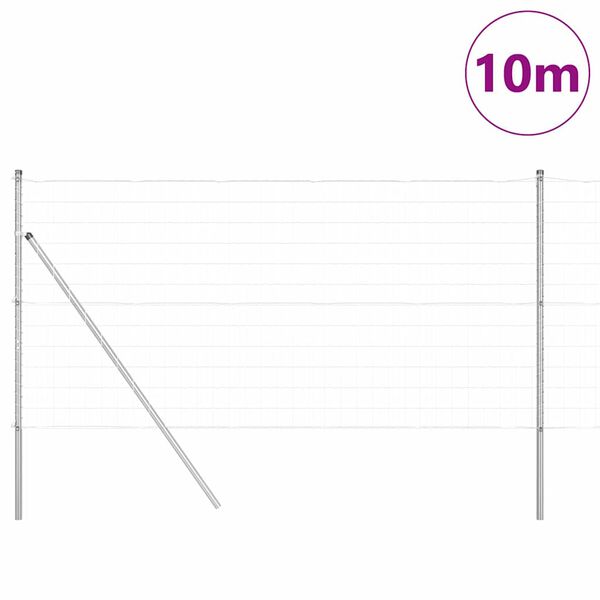 vidaXL Aita ja Tuki Hopea 1,4 x 10 m Ter&auml;s ja PVC