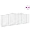 vidaXL Kaarevat kivikorit 20 kpl 400x50x120/140 cm galvanoitu rauta