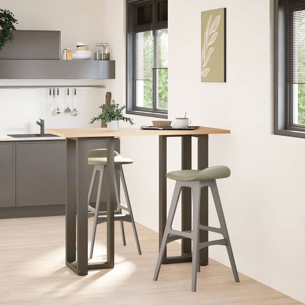 vidaXL Baarip&ouml;yd&auml;n jalat T-muotoiset 2 kpl musta 50x35x(110-111) cm ter&auml;s