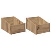 vidaXL LP-levykotelo 2 kpl Artisaanitammi 23 x 33 x 16 cm Tekninen puu