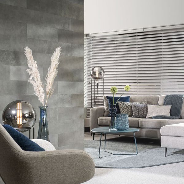 WallArt Nahkalaatat Connaught varjoisa harmaa 16 kpl