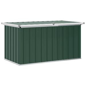 vidaXL Puutarhan s&auml;ilytyslaatikko vihre&auml; 129x67x65 cm