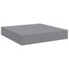 vidaXL Kelluvat sein&auml;hyllyt 2 kpl harmaa 23x23,5x3,8 cm MDF