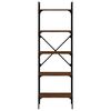 vidaXL Kirjahylly 5 kerrosta ruskea tammi 56x31,5x174 cm tekninen puu