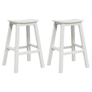 vidaXL Baarijakkara 2 kpl Valkoinen 52 x 43 x 73,5 cm HDPE