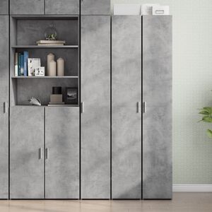 vidaXL Kaappi betoninharmaa 30x42,5x185 cm tekninen puu