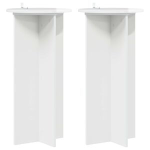 vidaXL Kasviteline 2 kpl Korkeakiiltoinen valkoinen 40 x 40 x 80 cm