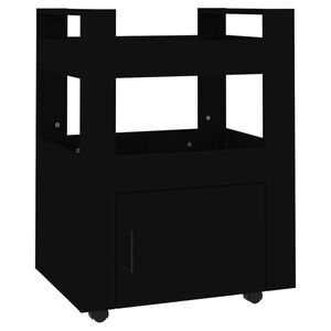 vidaXL Keitti&ouml;vaunu musta 60x45x80 cm tekninen puu