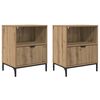 vidaXL Y&ouml;p&ouml;yt&auml;kaappi 2 pcs artesaani tammi 49 x 36 x 61 cm