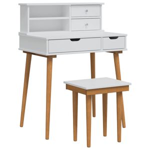 vidaXL Meikkip&ouml;yt&auml;sarja FAUSKE 3 kpl valkoinen 76 x 50 x 103,5 cm