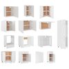 vidaXL 14-osainen keittiön kaappisetti "Lyon" valkoinen tekninen puu