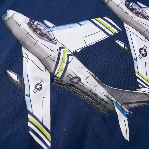 Lasten pitk&auml;hihainen T-paita laivastonsininen 104