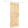 vidaXL Liukuovi 85 x 210 cm Massiivinen m&auml;nty (k&auml;sittelem&auml;t&ouml;n)