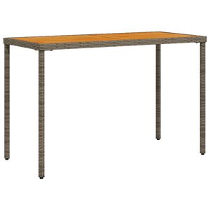 vidaXL Puutarhap&ouml;yt&auml; akasia p&ouml;yt&auml;levy harmaa 115x54x74 cm polyrottinki