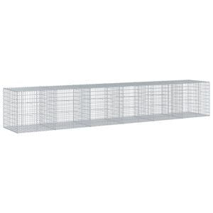 vidaXL Kivikori katolla 600x100x100 cm galvanoitu rauta