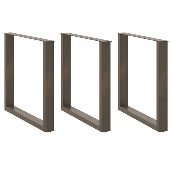 vidaXL Ruokap&ouml;yd&auml;n jalat U-muotoiset 3 kpl Luonnonv&auml;rinen ter&auml;s 90x(72-73) cm Ter&auml;s