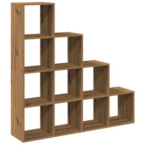 vidaXL Huoneenjakaja 4 tasoa savutammi 131,5x29x131,5 cm tekninen puu