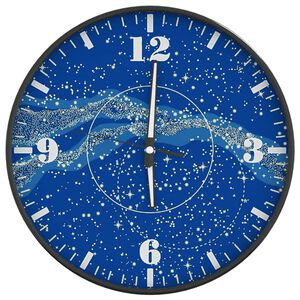 vidaXL Sein&auml;kello valaistut numerot ja viisarit sininen &Oslash;30 cm