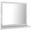 vidaXL Kylpyhuonepeili betoninharmaa 40x10,5x37 cm tekninen puu