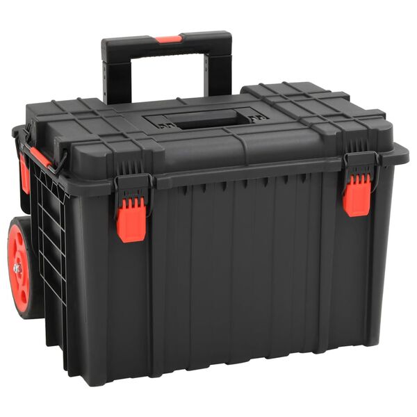 vidaXL Kannettava Flight Case Musta 56,5x45,5x48 cm PP
