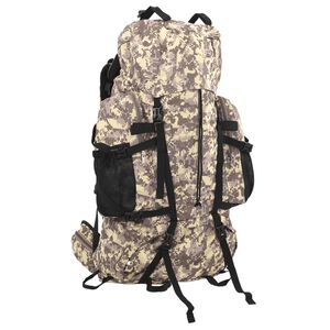 vidaXL Rinkka vihre&auml; kameli ruskea maastokangas 60 l oxford kangas