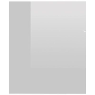 vidaXL Allaskaappi korkeakiilto valkoinen 60x38,5x46 cm lastulevy