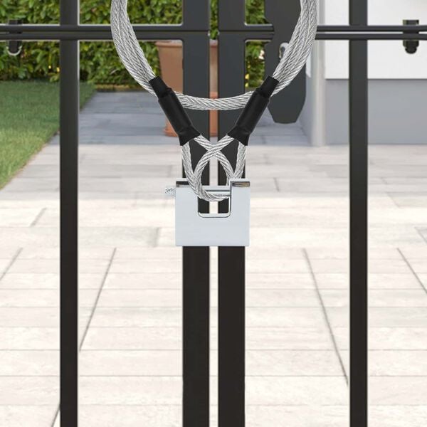 vidaXL Riippulukko 6 pcs Hopea 5 x 1,9 x 4,5 cm Rauta