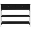 vidaXL Konsolip&ouml;yt&auml; Musta tammi. 100 x 25 x 75 cm Tekninen puu